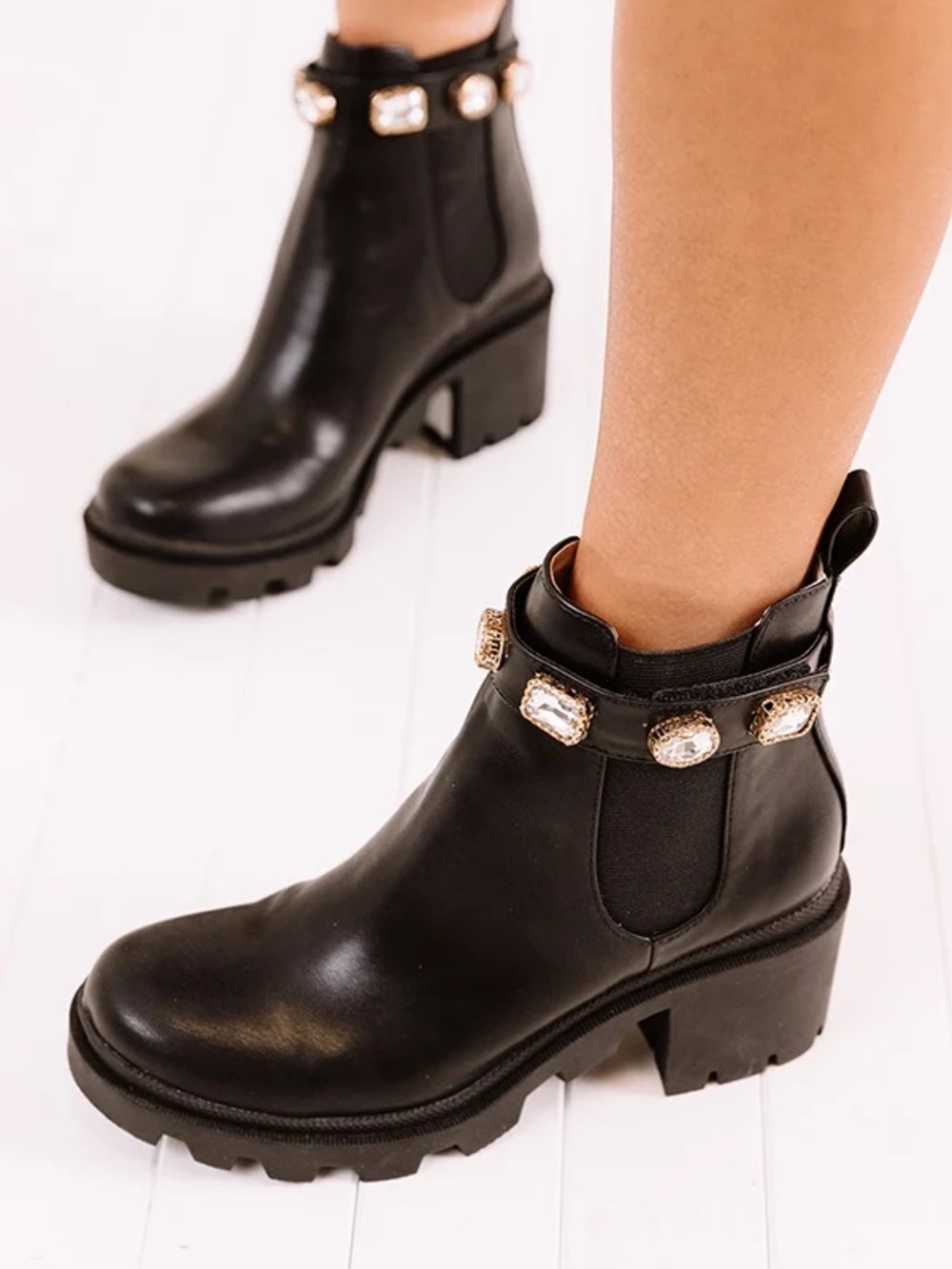 Nasty gal embellished Chelsea boot